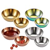Photo Gallery enmart 8 pezzi mini tazze per salse in acciaio inossidabile, ramekin in metallo, contenitori per salse riutilizzabili, contenitori per insalata, ketchup, salsa di soia per sushi, maionese Photo Gallery enmart 8 pezzi mini tazze per salse in acciaio inossidabile, ramekin in metallo, contenitori per salse riutilizzabili, contenitori per insalata, ketchup, salsa di soia per sushi, maionese