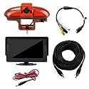 Dolphin Automotive Opel Vivaro Rückfahrkamera OEM Bremslicht für 2001-2014 mit 4,3 Zoll Armaturenbrett Monitor
