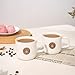 Topadorn Ceramic Coffee Mug, 13 Oz Embossment Cups for Latte Cappuccino Mocha Cocoa, Office Coffee Mug with Gift Box, Set of 2, White