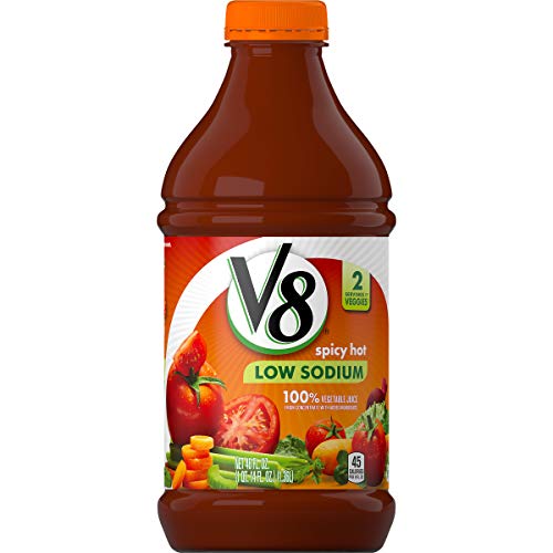 V8 Original Low Sodium Spicy Hot 100% Vegetable Juice, 46 Fl Oz