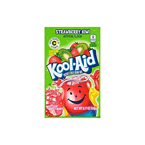 48 Kool Aid packets of Strawberry Kiwi Makes 96 quarts just add sugar