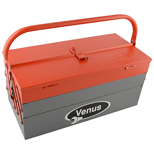 Venus VTB Metal Tool Box with 5 Compartment Box (Red)