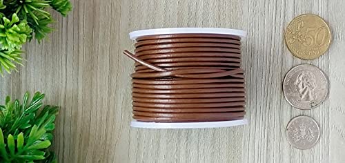 Cords Essentials Round Genuine Leather String Cord, Rope for Jewelry Making Necklaces, Bracelets, Kumihimo Braiding, Wraps - Image 3