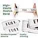 ECOHomes Bed Sheet Organizer and Storage Size Label Bands | Bed Sheets Set Organizers for Linen Closet Organization - Elastic Bedding Band Labels for Organizing Bedsheet (Full 2PCs Pack | Cream)