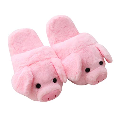 Pantufa feminina BESPORTBLE com orelhas de porco com desenho macio, antiderrapante, aconchegante, qu