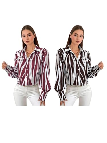 Image of GRECIILOOKS Shirt for Women Stylish | Long Shirt for Women | Oversized Shirt for Women | Women Shirt | Tops for Woman