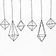 SZRUIZFZ Tillandsia Luftpflanzenhalter, Metall, einzigartig, moderner Luftfarn-Präsentationsständer mit Ketten für Heimwanddekoration, Oktaeder Himmeli, geometrisches Dekor, Heimdekoration, Geschenke