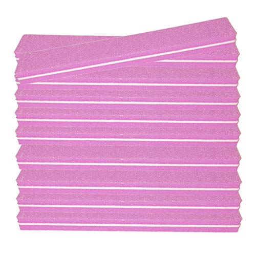 10 Stück Buffer Nagelfeile Rosa -Breit Gerade - Nagelstudio Buffer Feile - 100/180 Körnung - Profibuffer