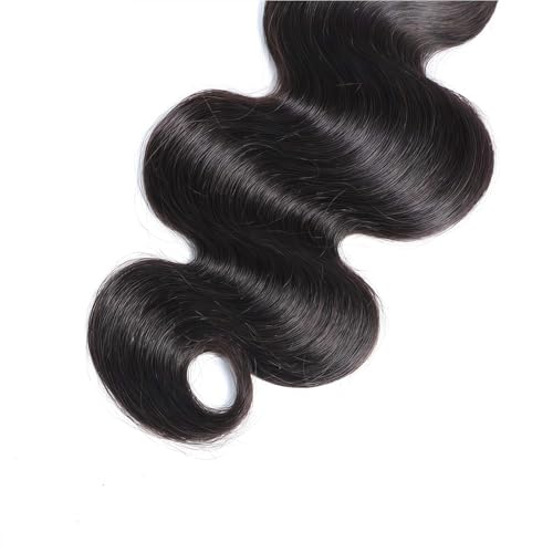 Body Wave Human Hair Bundles 1B Natural Black 24 26 28 Inch 3 Bundles Soft Silky Bouncy Flowing Hair Extensions for Women — view 6