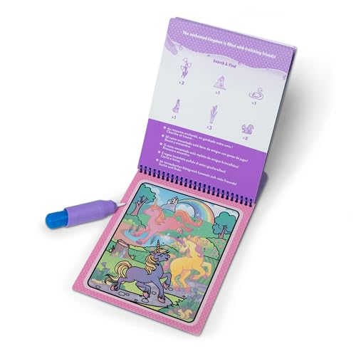 Image of Melissa & Doug Water Wow! Reusable Water-Reveal Coloring Activity Pad Travel Toy - Unicorn - FSC Certified