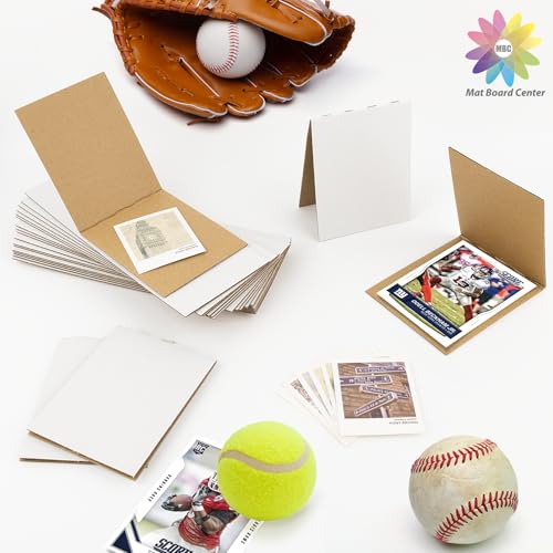 Image of Mat Board Center, 100 Sets 3x4.5 Graded Card Shipping Protector, Corrugated Packaging Pad, Folding Cardboard Sleeves for Trading Card Folders Mail Shipping Stiffeners, Cardboard Divider