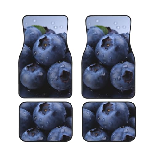 Blueberry �J�[�t���A�}�b�g �S�V��^ �t�����g���A�J�[�t�b�g�}�b�g 4���Z�b�g ����~�� �l�I�v���� �����ԃJ�[�y�b�g ���j�o�[�T���t�B�b�g �ԓ� SUV �o���A�g���b�N�p