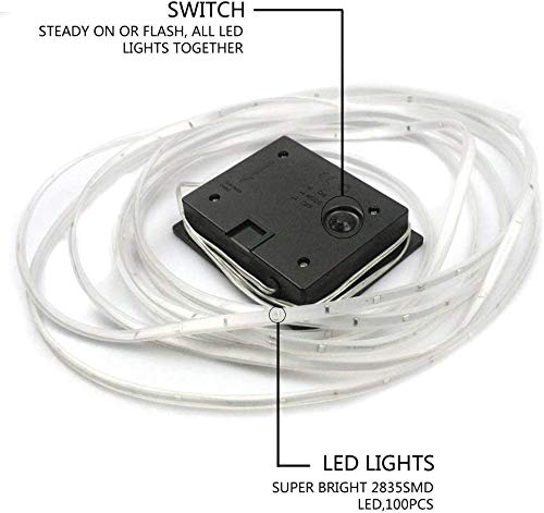 Solar Strip Light, EONANT 100LED 16.4ft/5M