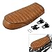 Flat Brat Brown Universal Cafe Racer Seat Vintage Saddle Compatible with Honda CB Yamaha XJ