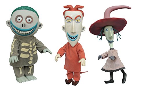 DIAMOND SELECT TOYS The Nightmare Before Christmas: Lock Shock & Barrel Deluxe Cloth Dolls