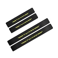 4 Pièces Seuil Porte Voiture Fibre De Carbone Renault Twingo – Protège-Portes Anti-Rayures, Anti-Saleté, Plinthes Seuil Protection