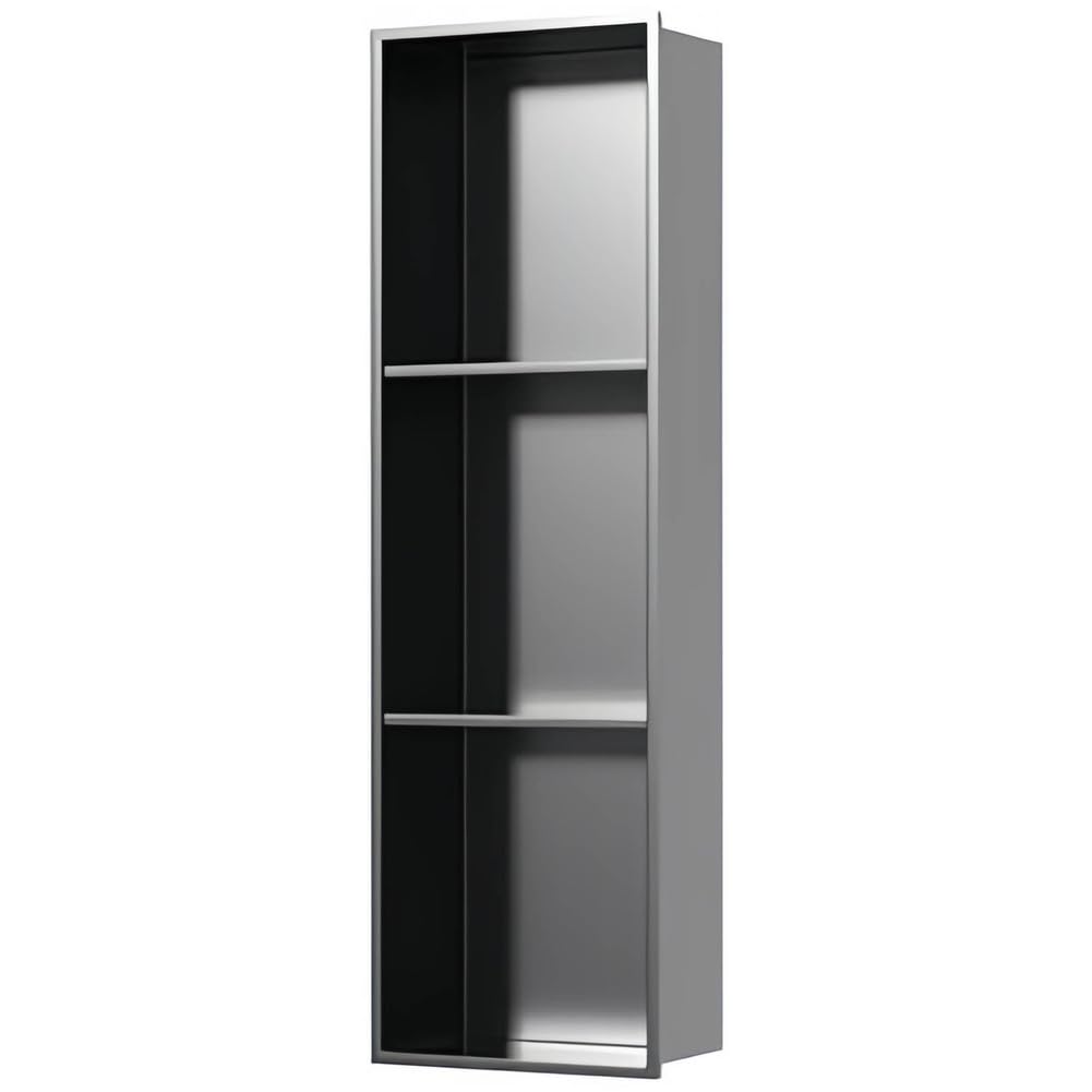 AYCDL Wall-Mounted Shower Recessed Shelf for Bathroom Easy Installation Above Waterproof Storage Solution Modern Design Space-Saving nizer,Grigio-90x28cm