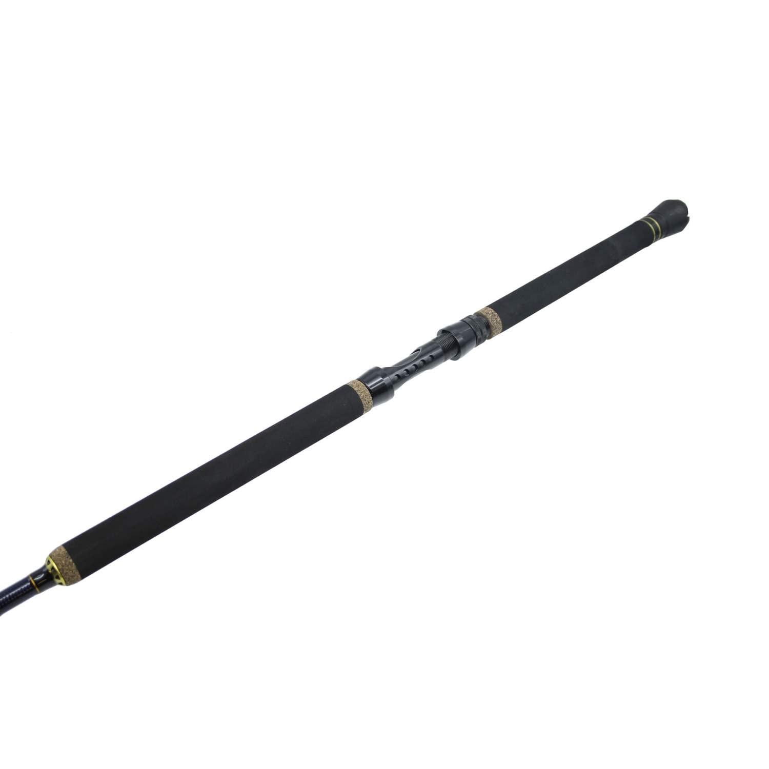North Power Boat – Norwegen Bootsrute – 2,10m – 24T Carbon Blank – Multirollen-Rute für Heilbutt & Dorsch – Kreuzabschluss & Alu-Rollenhalter – Hochsee-Steckrute