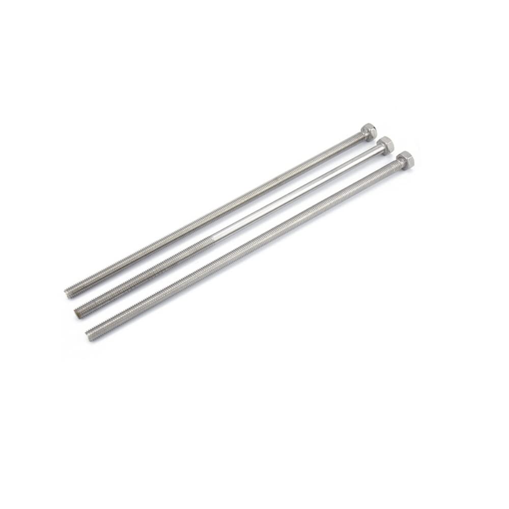 Lot de 10 tiges de vis hexagonales extra longues en acier inoxydable 304, adaptées pour mécaniques M5 x 120 mm.