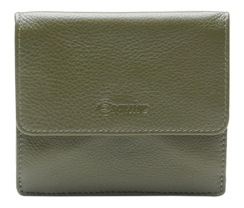 Portefeuille compact Esquire Peru Olive femme pour organiser un grand sac à main encombré