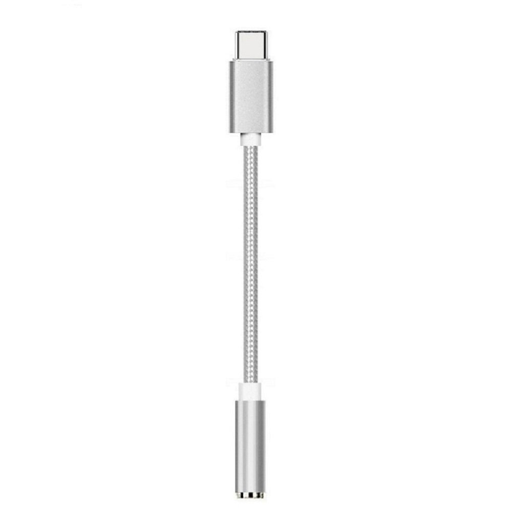 USB C to 3.5mm Headphone Jack Cable Adapter, Mvpone Type C 3.1 Male Port to 3.5 mm Female Stereo Audio Headphone Aux Connector, LeEco Le S3/2 Pro, Not Work HTC and Google (Silver)