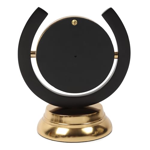 Image of Decor de Maison Brings Handcrafted Equestrian Table Clock for KidsRoom, Living Room, Bedroom, Study Table, Office|Classic Non-Ticking Tabletop Battery Operated Analog Desk Clock (Gold)