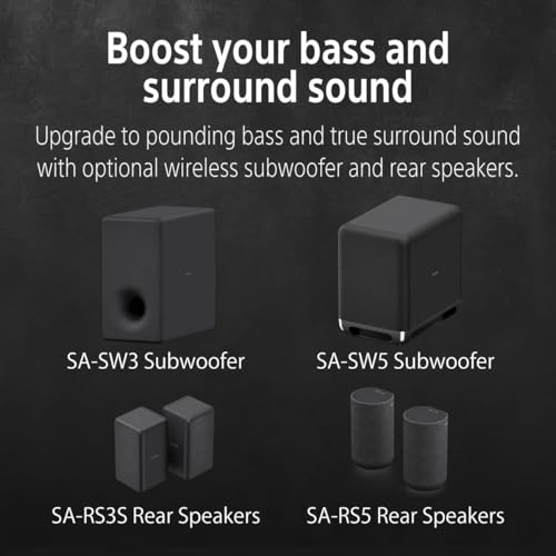 Image of Sony Bravia Theatre Bar 9(HT-A9000) with 360 SSM,IMAX,Dolby Atmos /DTSx Premium Soundbar Home Theatre System with subwoofer SW5 & Rear Speaker SA-RS5(360 RA,Voice Zoom3,8K /4K HDR,HDMI eArc,BT),Black