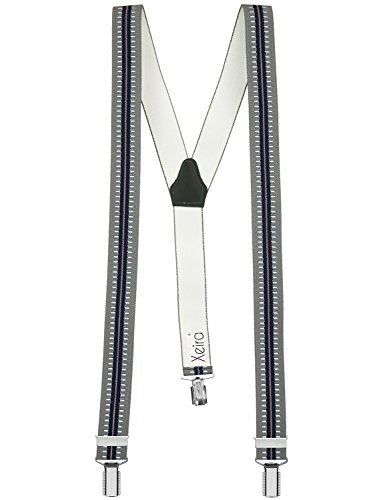 Xeira Herren 3 Clips Hosenträger in Verschiedenen Mustern (110cm), Gestreift Style 747 Cover