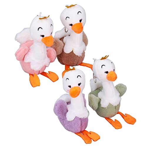 Dan&Dre Juguete de Peluche de Avestruz de 4 Colores, Lindo Juguete de Peluche de Avestruz para Niños, Tamaño para Abrazos y Aventuras, Colgar en la Mochila, Coche, Niñas y Niños