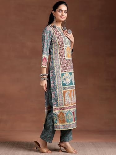 Image of Libas Womens Printed Crepe Straight Kurta for Women