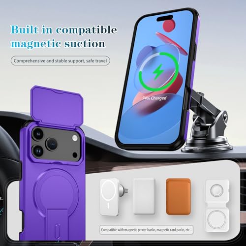Coque iPhone 17 Pro Max violette pour le quotidien avec support de visionnage - 7
