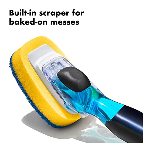 Image of OXO Good Grips Soap Dispensing Dish Scrub Refills - 2 Pack | Durable Scrub Pads Refills, Safe for Non-Stick Cookware, Ideal for Cleaning Dishes, Pots & Pans