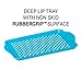 OGGI Anti Slip Serving Tray with Handles- Blue Rectangle Serving Tray - Ideal for Eating, Breakfast, Food Tray, Appetizer, Serving