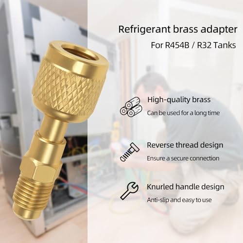 Adaptador de Latón para Refrigerante R32 R454B 1/4'' SAE miniatura 3