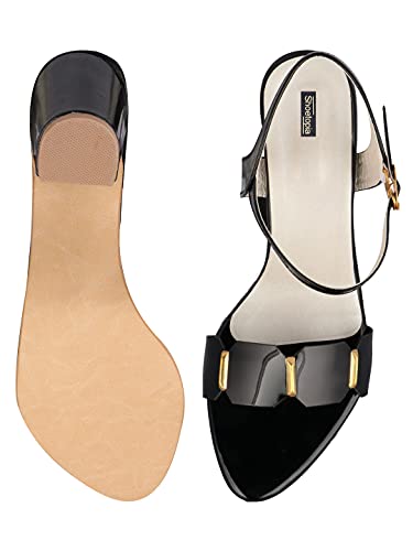 Image of Shoetopia Womens /Girls Backstrap Solid Block Heels