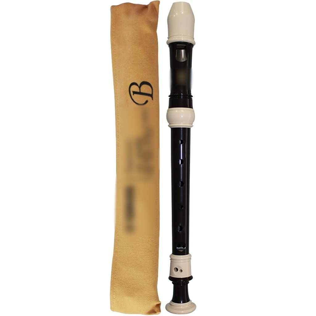 flöte Professionelle Barockblockflöten In C, Blockflöte Deutsche Griffweise 8-Loch-Anfänger Deutsche Blockflöten, 3-stufiges Flöteninstrument, Mit Aufbewahrungstasche(Schwarz,Baroque)