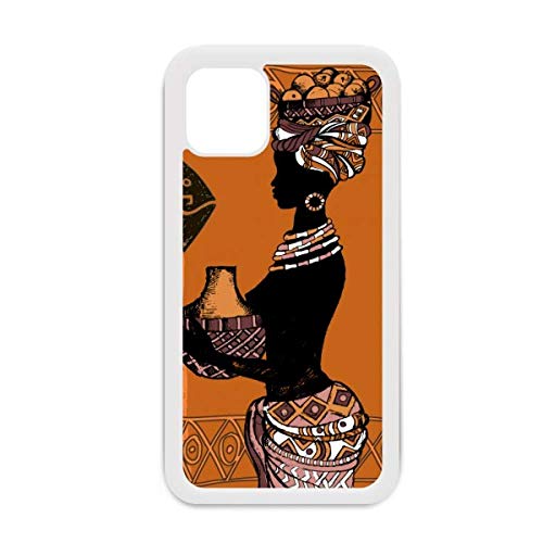 Coque iPhone 12 Pro Max motif art aborigène africain noir et blanc