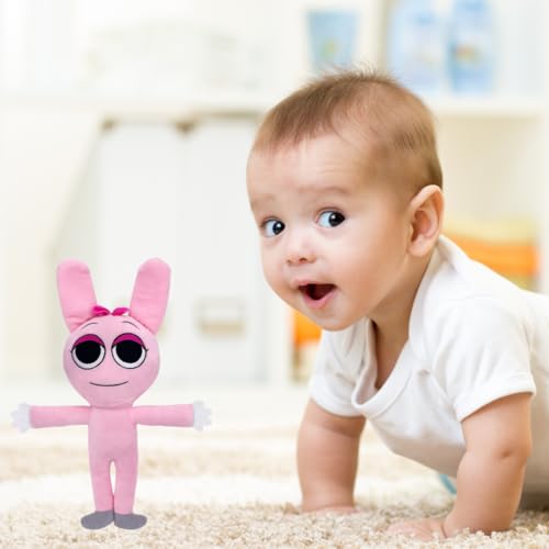 Image of Customized Text Pink Standing Bow Sprunki Plush Toys