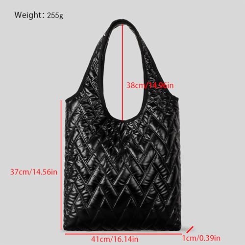 Puffer Tote Bag Large Quilted Puffy Tote Bags Y2k Lightweight Bubble Purse for Women Trendy Alt Puffer Shoulder Bag 20253