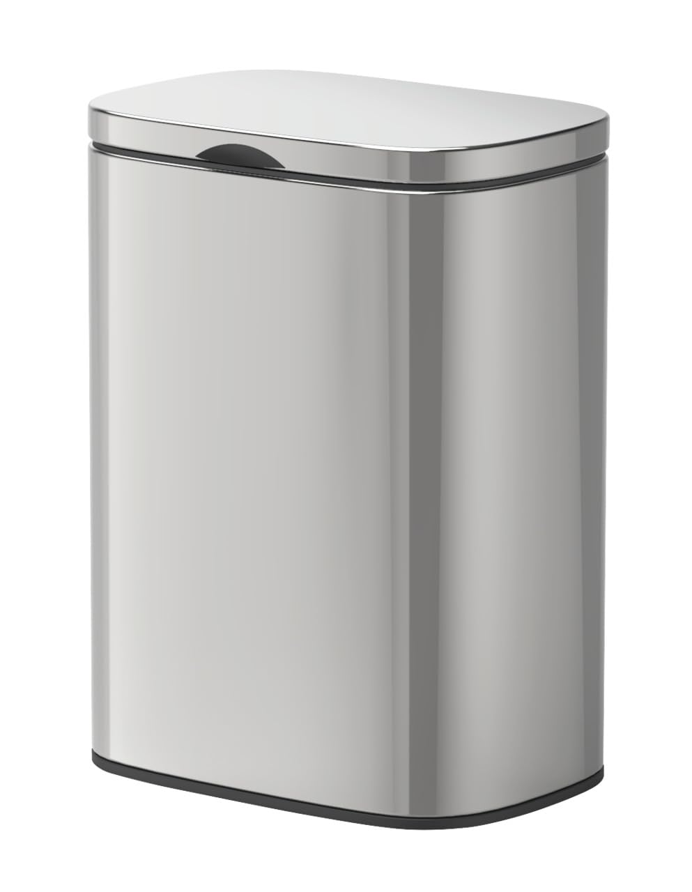 WENKO Wand-Kosmetikeimer Sare 5 Liter, Mülleimer mit Deckel und Easy-Close Absenkautomatik, Badezimmer-Eimer aus rostfreiem Edelstahl glänzend, Befestigung ohne bohren, 21 x 29,5 x 18 cm