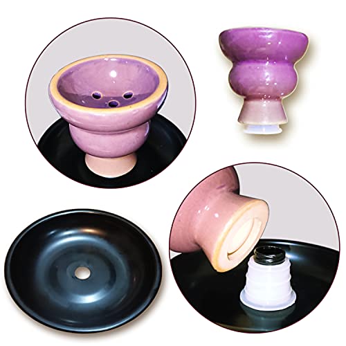 Ulodimi Hookah Set With 2 Hose 11" Premium Portable Mini Hookah Complete Set Hookah Glass Vase #TOP5