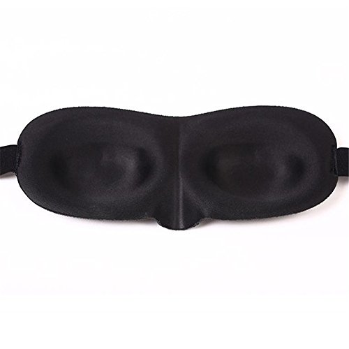 youkara Blindfold dormir viaje resto negro esponja gafas máscara de dormir con tapones para los oídos transpirable sombreado