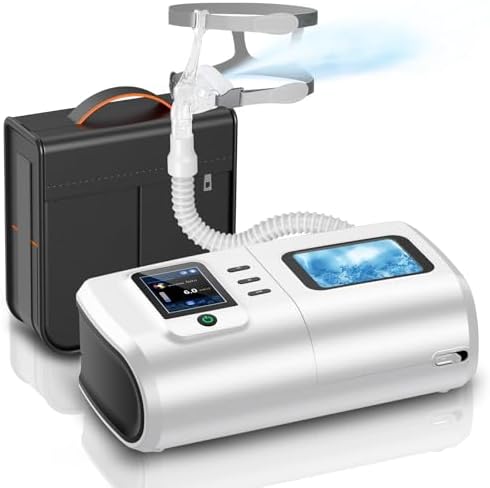 NAPA Sleep Apnea Appliance Auto-Adjusting CPAP Machine: APAP Mode, Intelligent Pressure Relief with Heated Humidification & Ultra-Quiet Design (Silver)