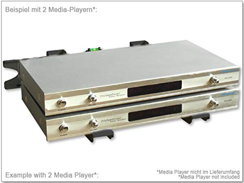 Mikrowellenhalterung Ausziehbar 32-52 cm für Küchengeräte Grill Mini Backofen inkl. Montagematerial - schwarz Modell: H75B