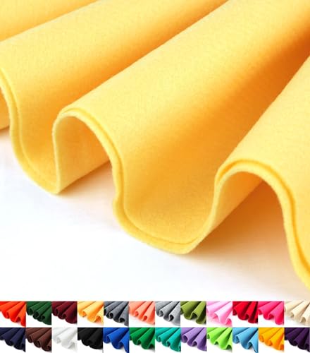 Image of Barcelonetta | Felt Fabric | 36 inchX 36 inchSquare | 1.6mm Thick | Acrylic & Soft | Felt by The Yard | Felt for DIY Crafts, Projects, Sewing (Banana, 36 inchX 36 inch)