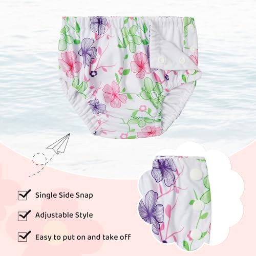 Durio Reusable Swim Diapers Washable for Baby Toddler Newborn UPF 50+ Water Diapers for Swimming Beach Essentials2