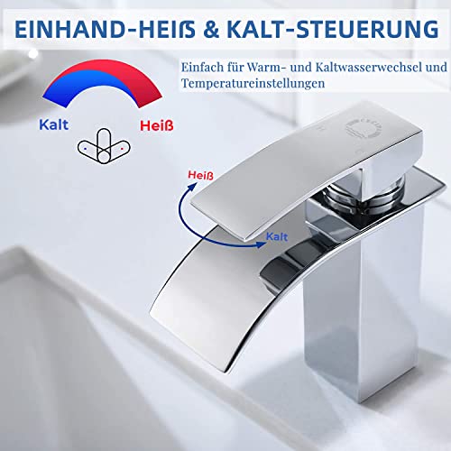 CECIPA-Grifo-de-Lavabo-Grifo-de-una-Manija-Grifo-de-Lavabo-en-Cascada-con-Lavabo-de-Agua-Fria-y-Caliente-Corto CECIPA-Grifo-de-Lavabo-Grifo-de-una-Manija-Grifo-de-Lavabo-en-Cascada-con-Lavabo-de-Agua-Fria-y-Caliente-Corto