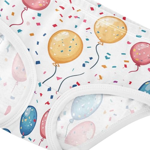Wusikd Colorful Balloon Girls' Underwear Cotton Girls Briefs Soft Toddler Underwear 2T4