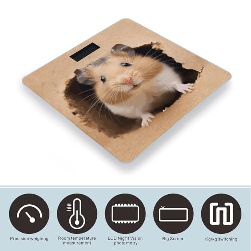 Báscula digital de vidrio templado para baño 10.2" x 10.2" miniatura 3
