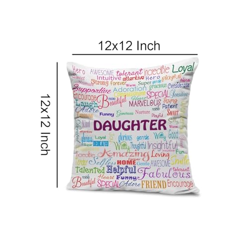 TIED RIBBONS Birthday Daughters Day Gift for Daughter Girls Kids Sister Printed Pillow Cushion Cover (12 inch X 12 inch with Filler)